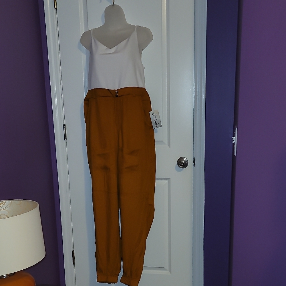 J for Justify Yellow Jumpsuit Comfortable Casual Style - Picture 2 of 6